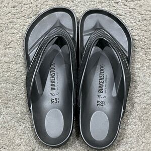Birkenstock Honolulu Eva Rubber Charcoal Gray Sandals Slip On Sz 37